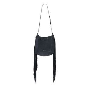 Isabel Marant Oskaf Fringed Suede Bucket Bag ~ Black